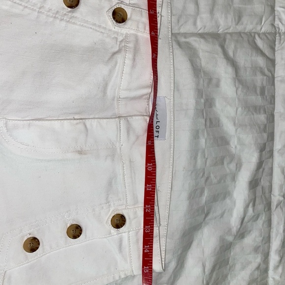 LOFT high waisted white jeans - Picture 5 of 5